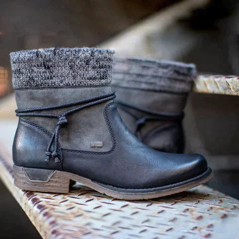 KAISA™ - Warme Stiefel aus Veganem Leder