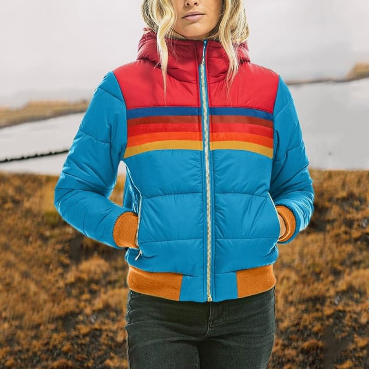 Klara - Retro Parka mit Kunstpelzkapuze