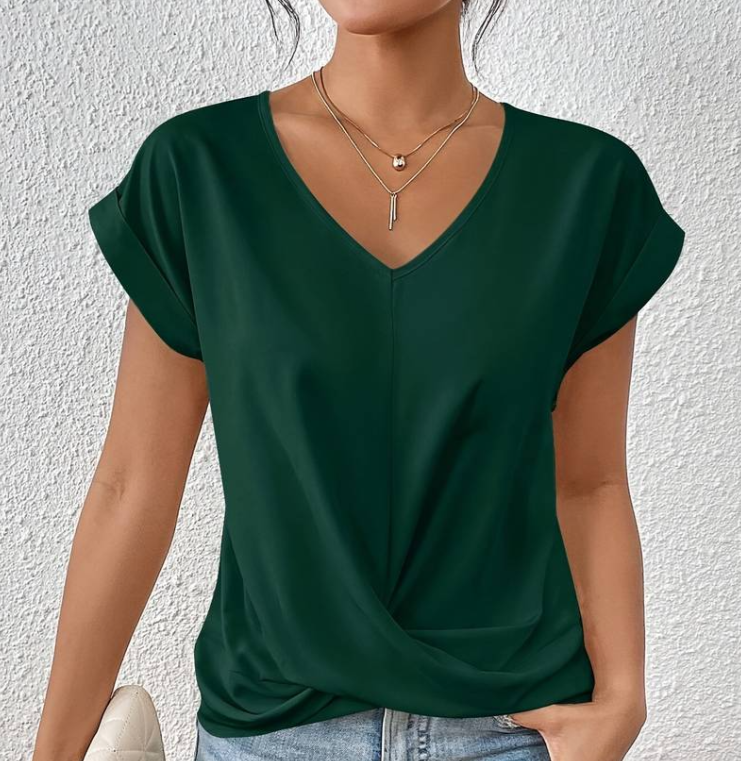 Klára - Elegantes Damen T-Shirt mit V-Ausschnitt