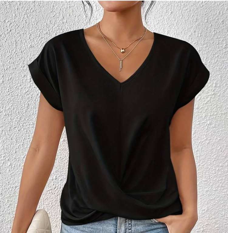 Klára - Elegantes Damen T-Shirt mit V-Ausschnitt