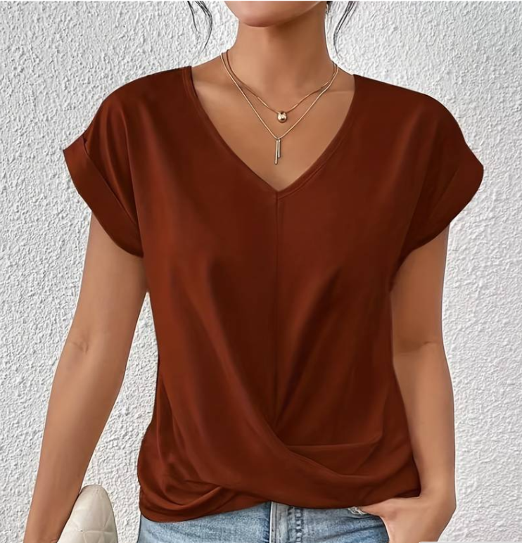 Klára - Elegantes Damen T-Shirt mit V-Ausschnitt