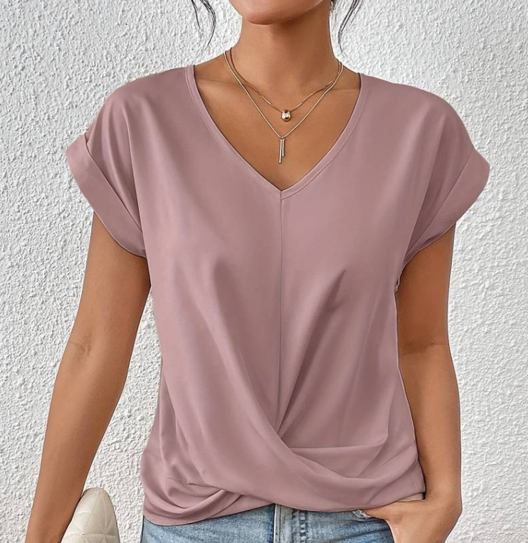 Klára - Elegantes Damen T-Shirt mit V-Ausschnitt