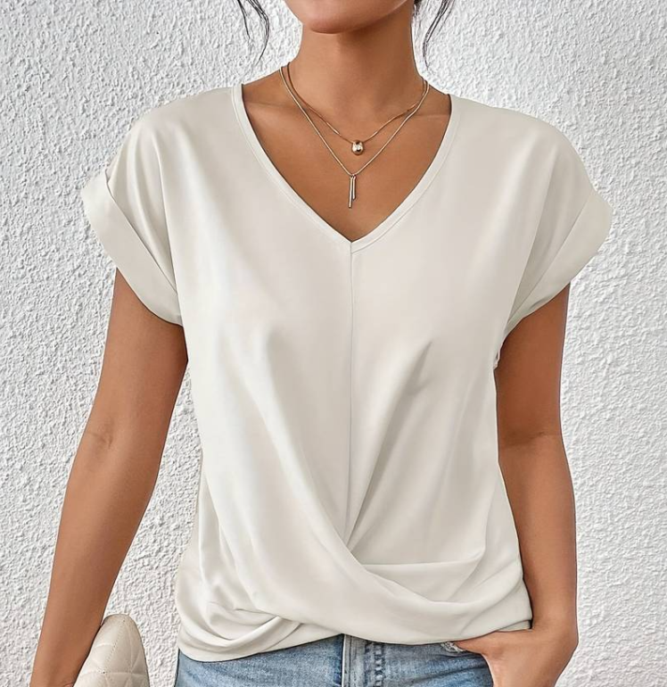 Klára - Elegantes Damen T-Shirt mit V-Ausschnitt